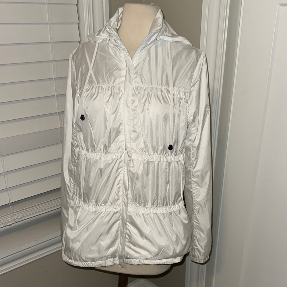 Prana White Utility Jacket Lightweight and‎ Sporty Size Medium